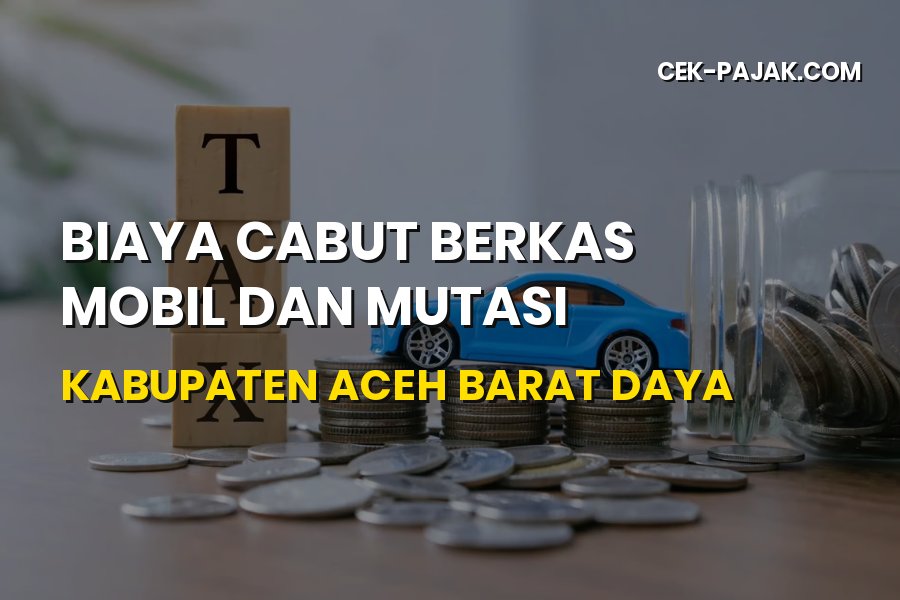 Biaya Cabut Berkas Mobil dan Mutasi Aceh Barat Daya