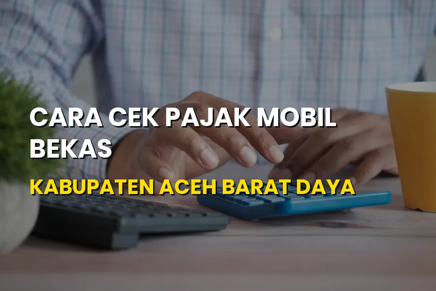 Cara Cek Pajak Mobil Bekas Aceh Barat Daya - Panduan Lengkap